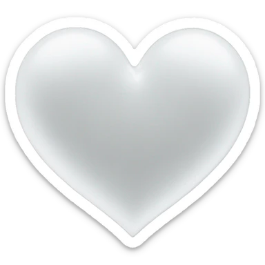 White heart  sticker