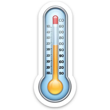 A thermometer at 0°C. sticker
