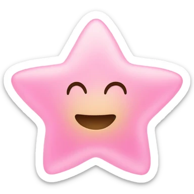 estrela rosa sticker