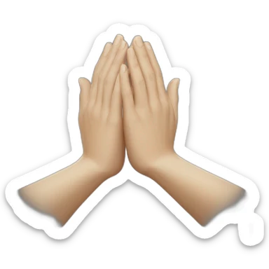 massive prayer hands sticker