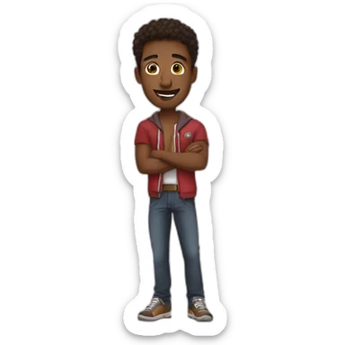 Nathan se fait pull up par sa gadji sticker