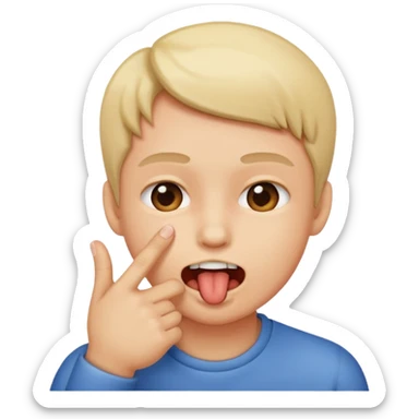 Una persona mordiendo el dedo  sticker