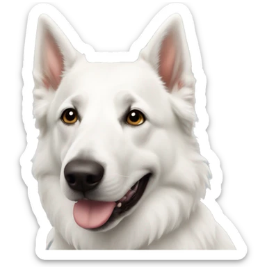 White Swiss shepherd  sticker