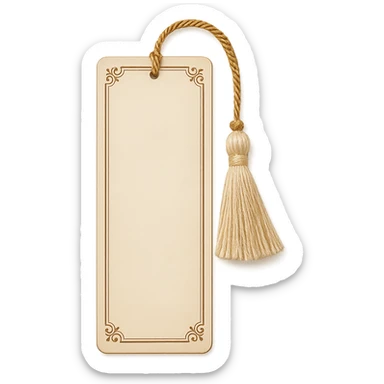 a classic bookmark with a tassel, elegant and traditional style sticker