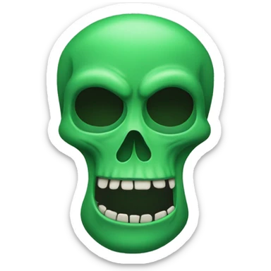 💀 Green emoji face sticker