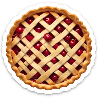 Cherry pie sticker