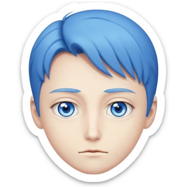 mysterious gaze of gojou satoru with blue eyes  sticker