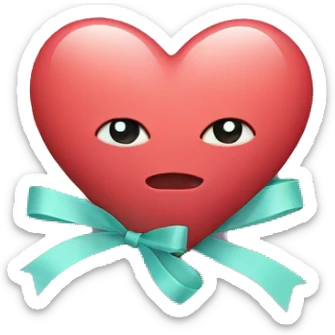 Heart with bows sticker