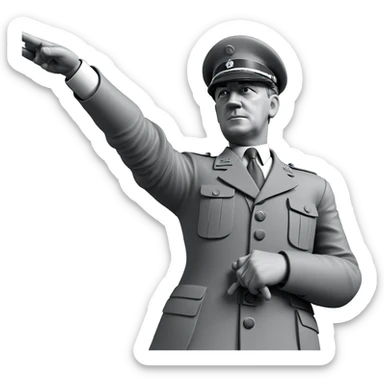 military boy in monochrome sticker