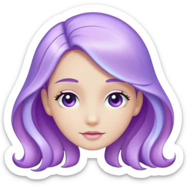 light violet elegant hair accessory sticker
