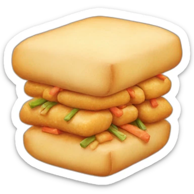chinese fried food pastel sticker