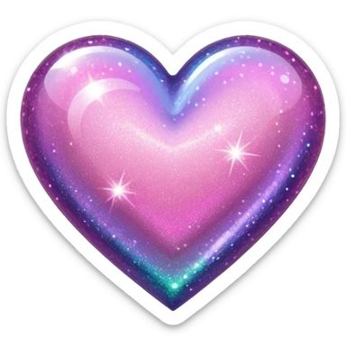Glitter heart. sticker