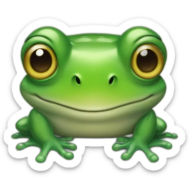 Une grenouille de verre fumant sticker