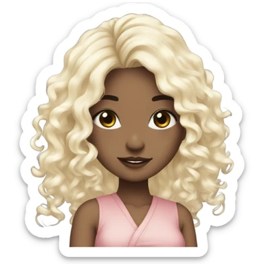 Beautiful girl,Black hair,curls，long hair,Black eyes,Chinese sticker