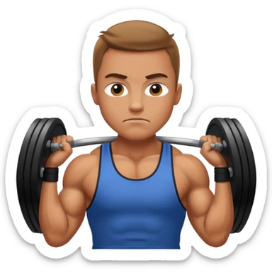 Weight lifter sticker