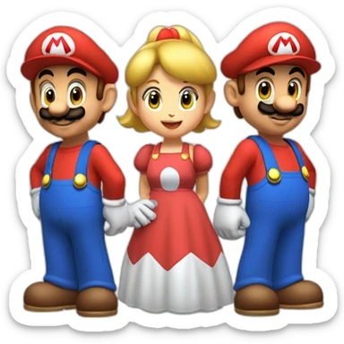 Four children playing super Mario wonder sticker