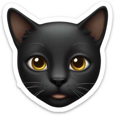 Black roman skin cat sticker