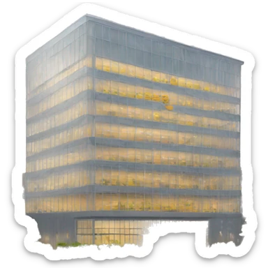 full amazon building with name of the brand (amazon) sticker