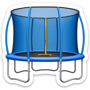 trampoline with safety net sticker