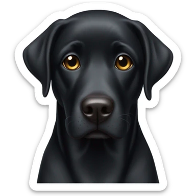 black lab with kind eyes sticker