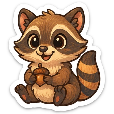 raccoon sticker sticker