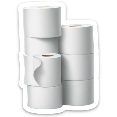 Stack of toilet paper  sticker