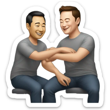 garry tan massaging elon musk sticker