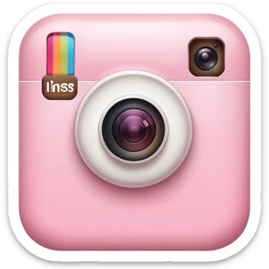 Baby pink Instagram icon sticker