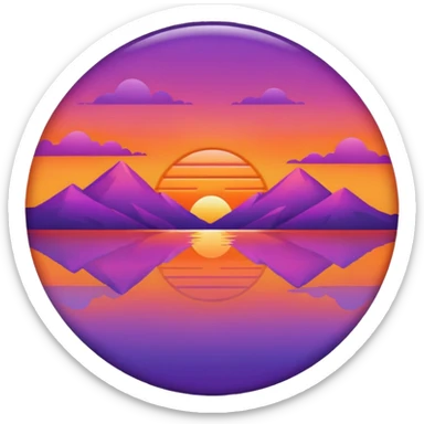 Sunset sticker