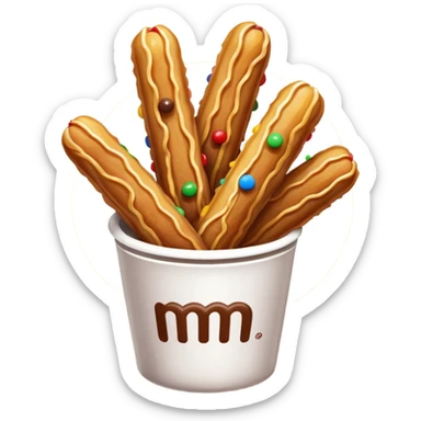 churros + m&ms on top sticker