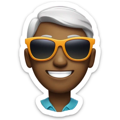 Coolest emoji ever  sticker