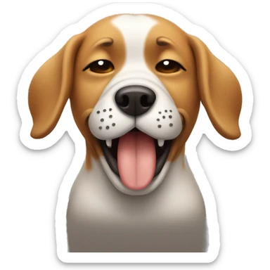 a dog sneezing sticker