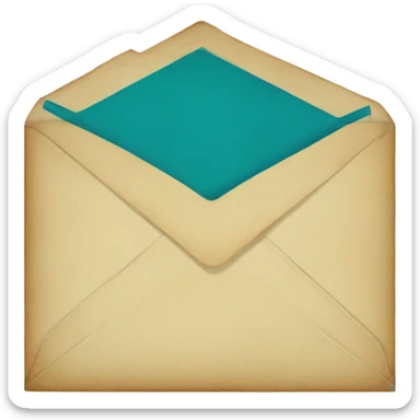 Vintage envelope sticker