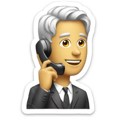 a young , richman,talk phone sticker
