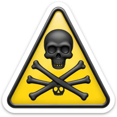 chemical weapons sign sticker