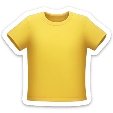 Yellow upside down tee with rounded edges sticker