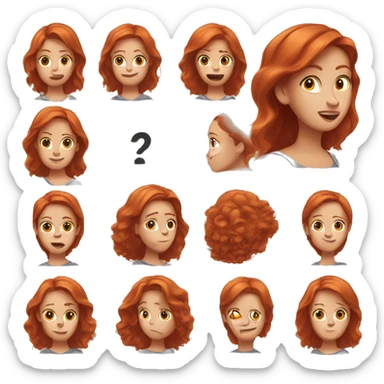 A red hair 21 year old woman that feels tremor  sticker