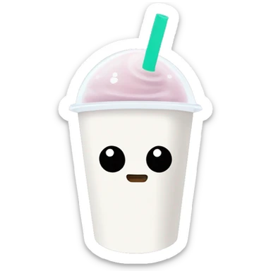 Bubble tea is white cup sticker