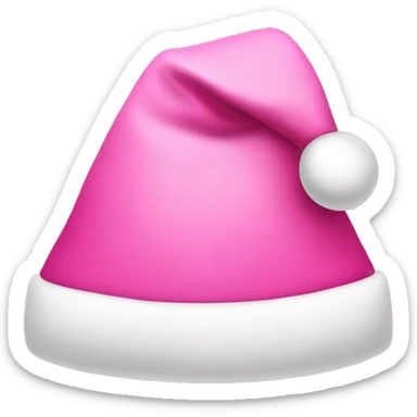 pink christmas hat  sticker