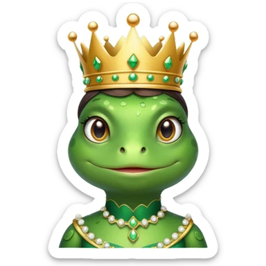 princess frog in royal outfit sticker