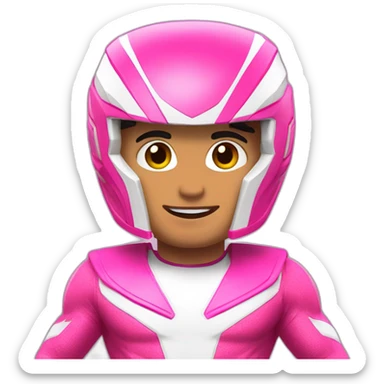 Pink ranger latino heritage sticker