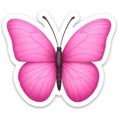 pink butterfly sticker