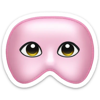 Pink satin sleep mask sticker