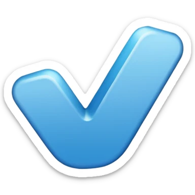 Mavi tık içi beyaz dişi mavi emoji sticker