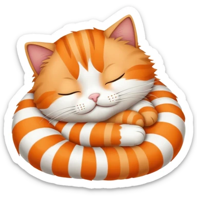 Cat sleeping sticker