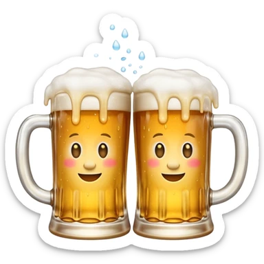 beer mugs cheers sticker