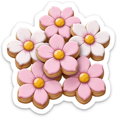 Cherry blossom shaped cookies  sticker