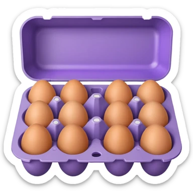 purple big egg carton sticker