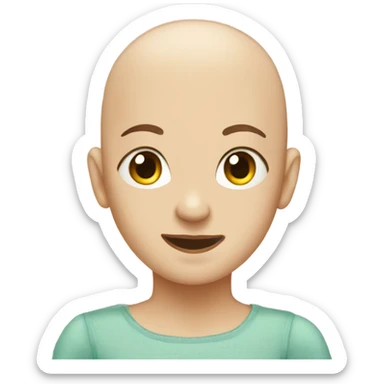 Bald teen in a tutu sticker