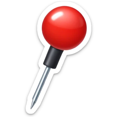 A Red pushpin sticker